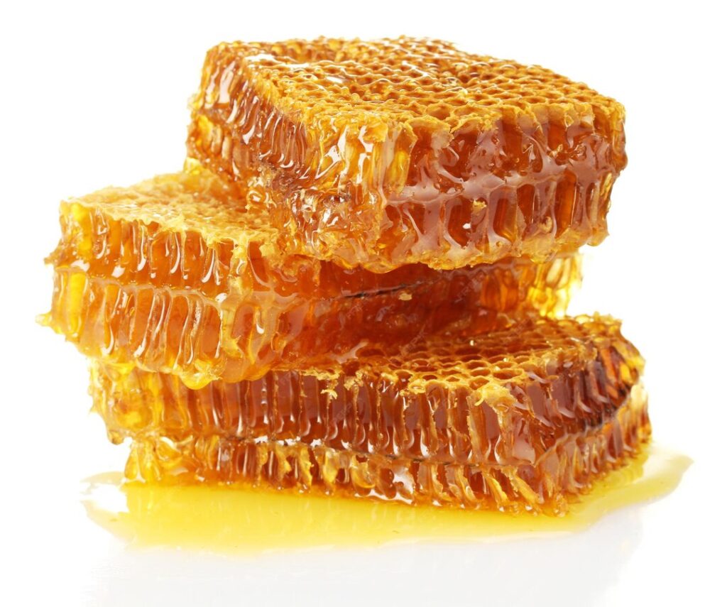sweet honeycombs with honey isolated white 392895 341368